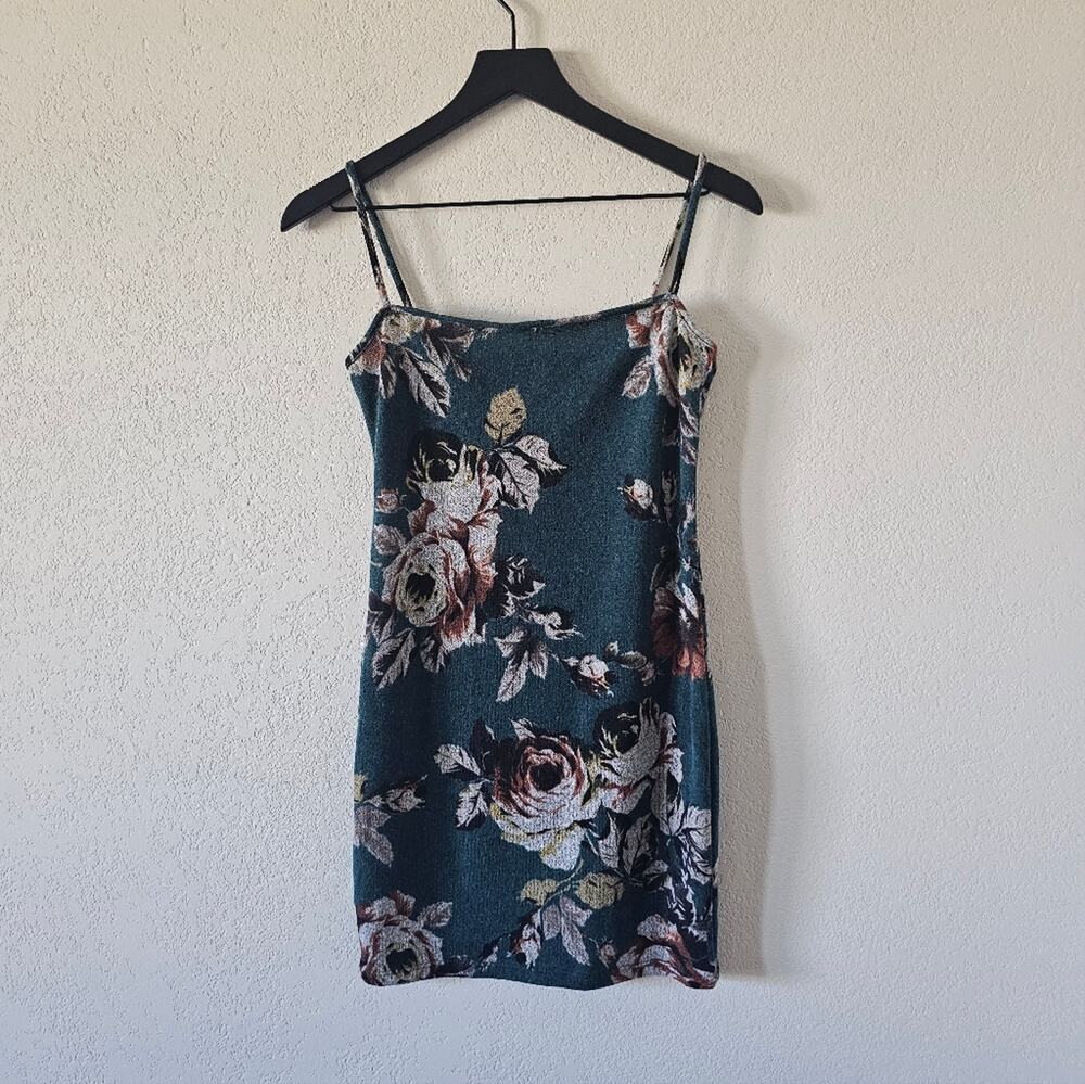 Mind Code Floral Mini Dress with Spaghetti Straps
